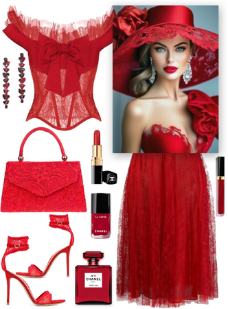 Lady In Red Lace