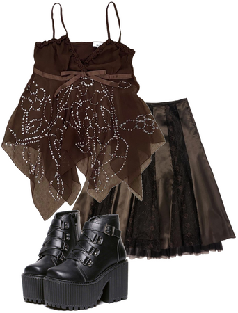 fall grunge fairycore outfit