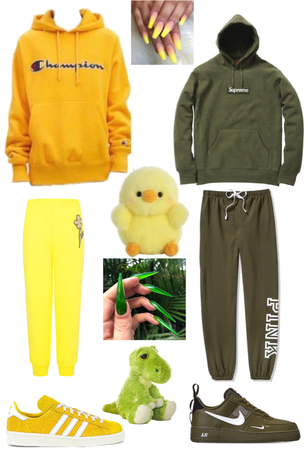 yellow and green comfy