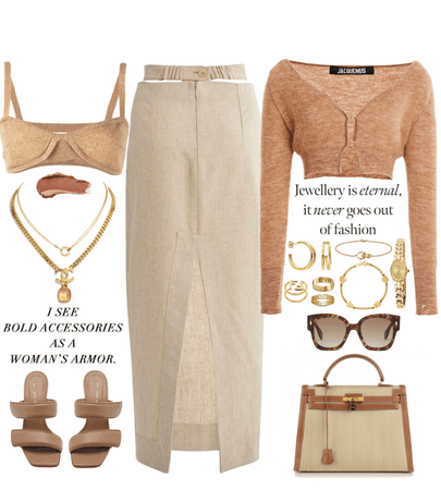 An elegant outfit of Fall colors