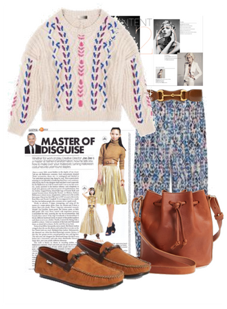 Prints with tan accessories