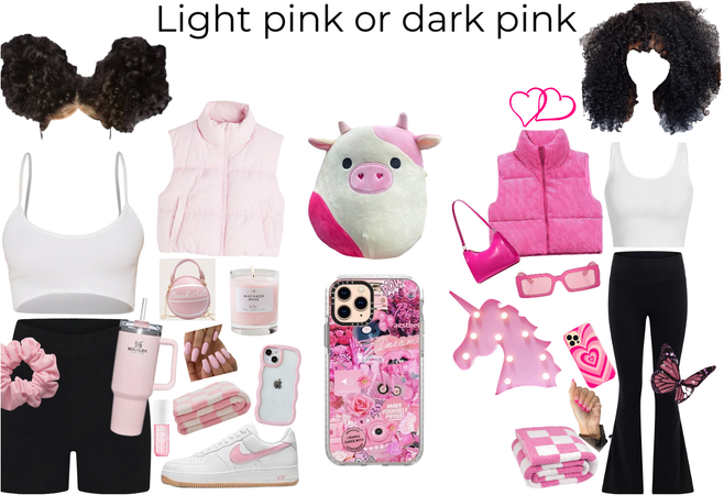 light pink or dark pink