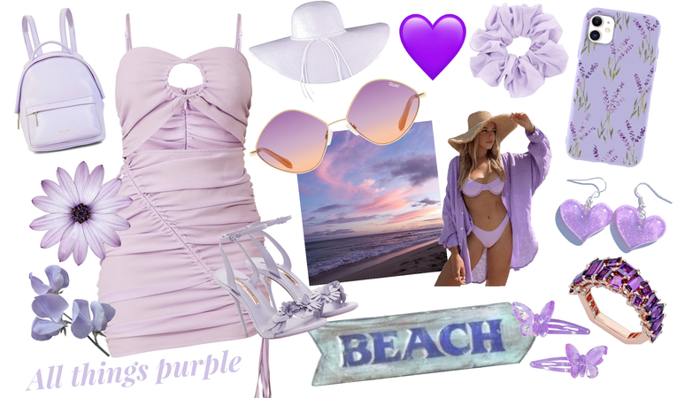 Purple Beach Date Fit! 🏖💜🐚