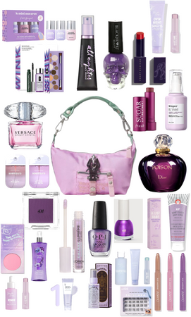 purple makeup bag inspo