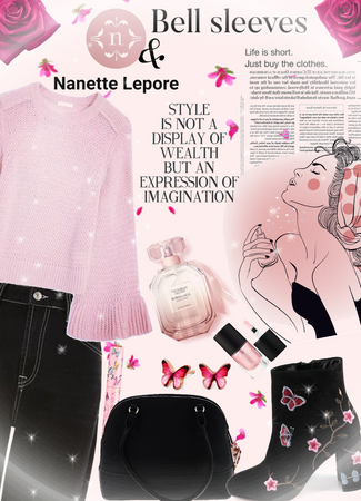 Bell sleeves & Nanette Lepore 🌸