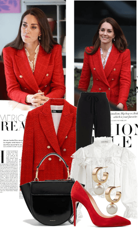 Duchess of Cambridge in Red Blazer