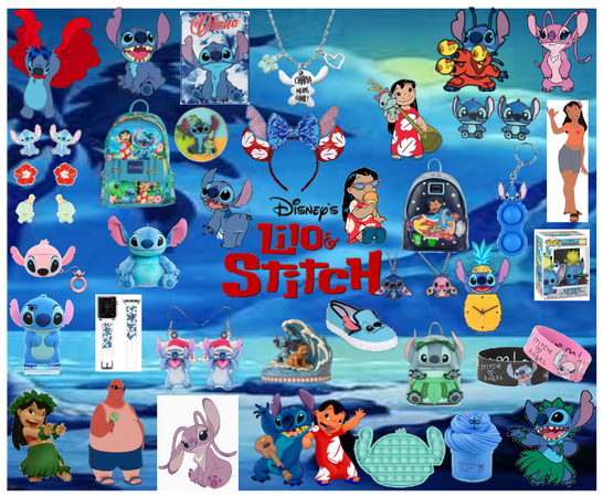 Loungefly Disney Lilo & Stitch Rainbow Keychain - BoxLunch