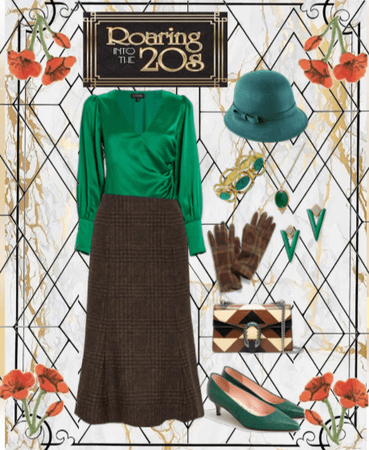 Roaring 20's Emerald and Chocolate