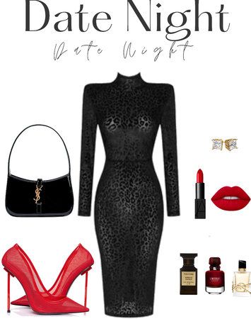 Date Night - black and red outfit