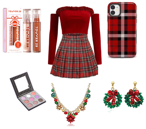 Christmas preppy outfit