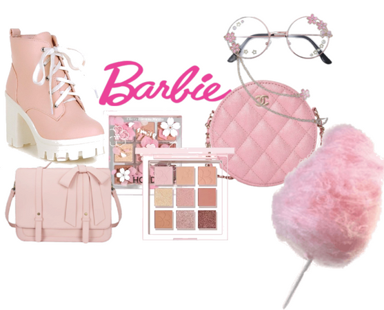 rose barbie chanel make up boot bag nail ect
