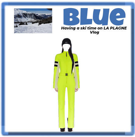 Blue skiing vlog