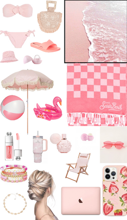 All pink beach stuff