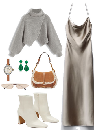 Earthy Elegance with a Pop of Green