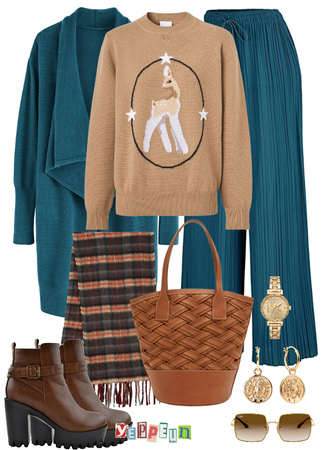 🤎9/9/22 — Autum w/ teal color outfit🍂🤎