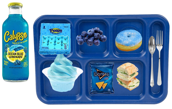 blue girl baddie food for school