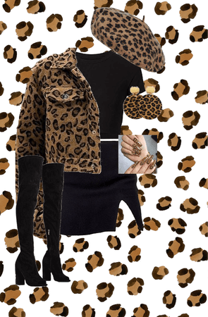 leopard 🐆 print outfit!!!••••