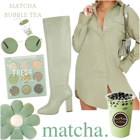 chic day to go get some matcha with friends