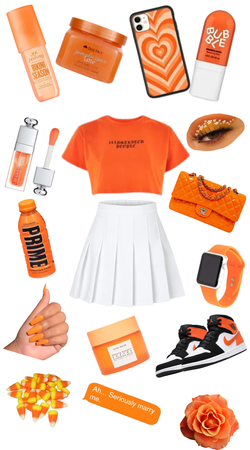 #onecoloroutfit #orange