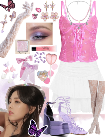 butterfly fairylike kpop stage outfit