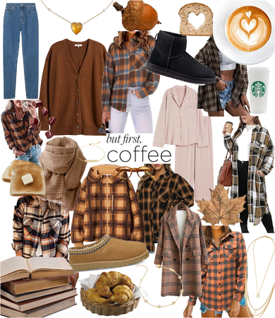 Vintage Coffee Brown Flannel