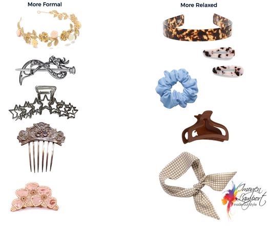 Hair accessories formal and relaxed