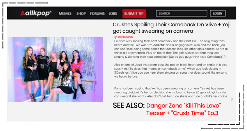 Crushes (호감) AllKpop Article