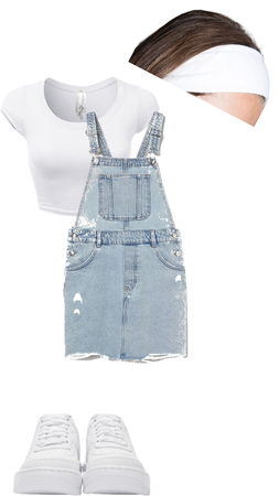 overall + white