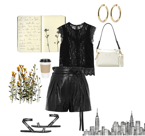 edgy black summer outfit