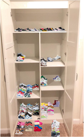 my youngest shoe closet