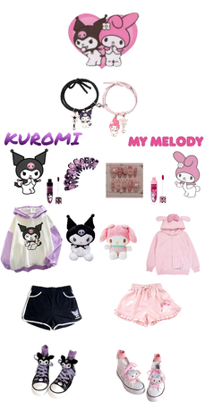 Kuromi And My Melody 🖤💜🩷🤍