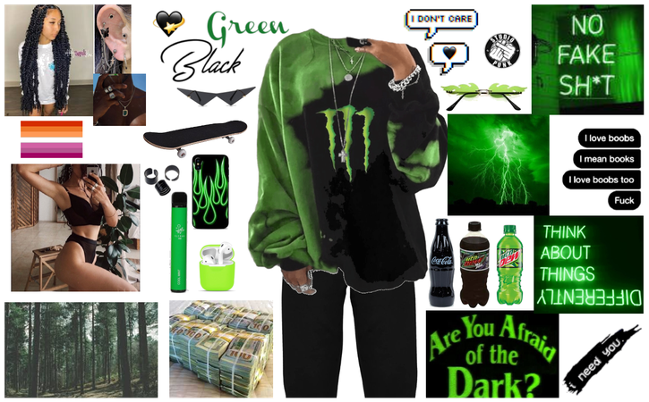 Green n' Black fit fo @dat_crazy_stud💕