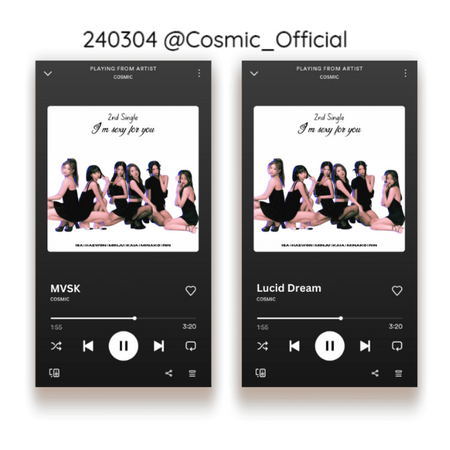 Cosmic (우주) 'MVSK + Lucid Dream' On Spotify