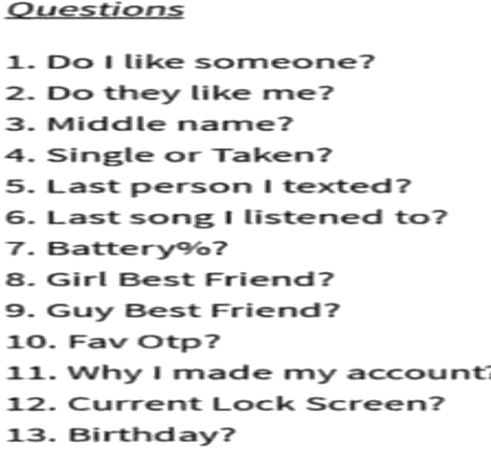 Ask me questions!!