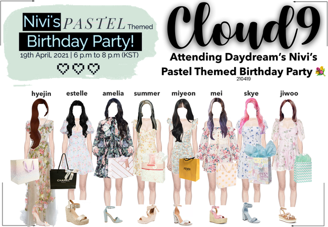 Cloud9 (구름아홉) | Attending Daydream’s Nivi’s Pastel Themed Birthday Party! 🥳💐