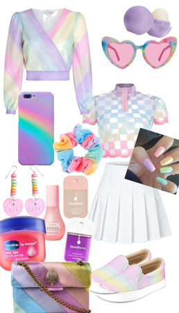 pastel rainbow outfit