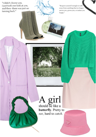 lilac and pastel green april showers outfit