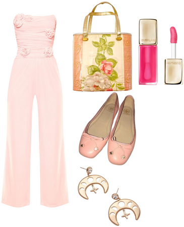 Peach flower outfit