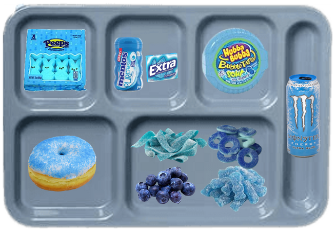 Blue food tray