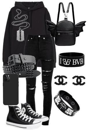 black out (emo outfit)