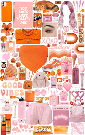 orange and pink outfit