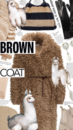 Brown alpaca coat