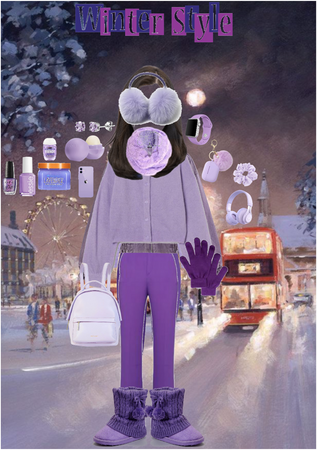Purple Earmuffs: Winter Style in London