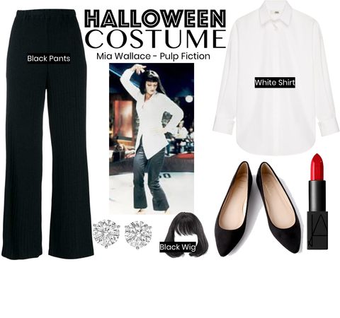 Halloween costume Mia Wallace from pulp fiction