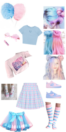 cotton candy themed outfit