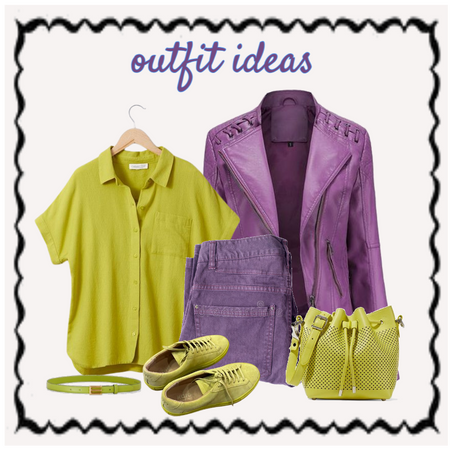 Chartreuse and purple