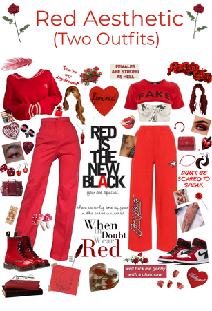 Red Aesthetic (Two Outfits)