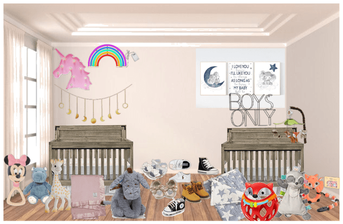 Welcome to your new room Emani and Kaion🤱🏽👣💙💖