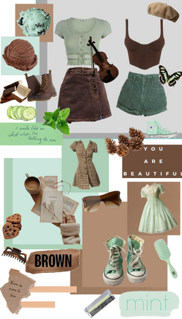 Mint and brown
