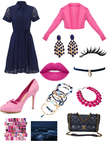Navy And Pink Outfit Challenge
